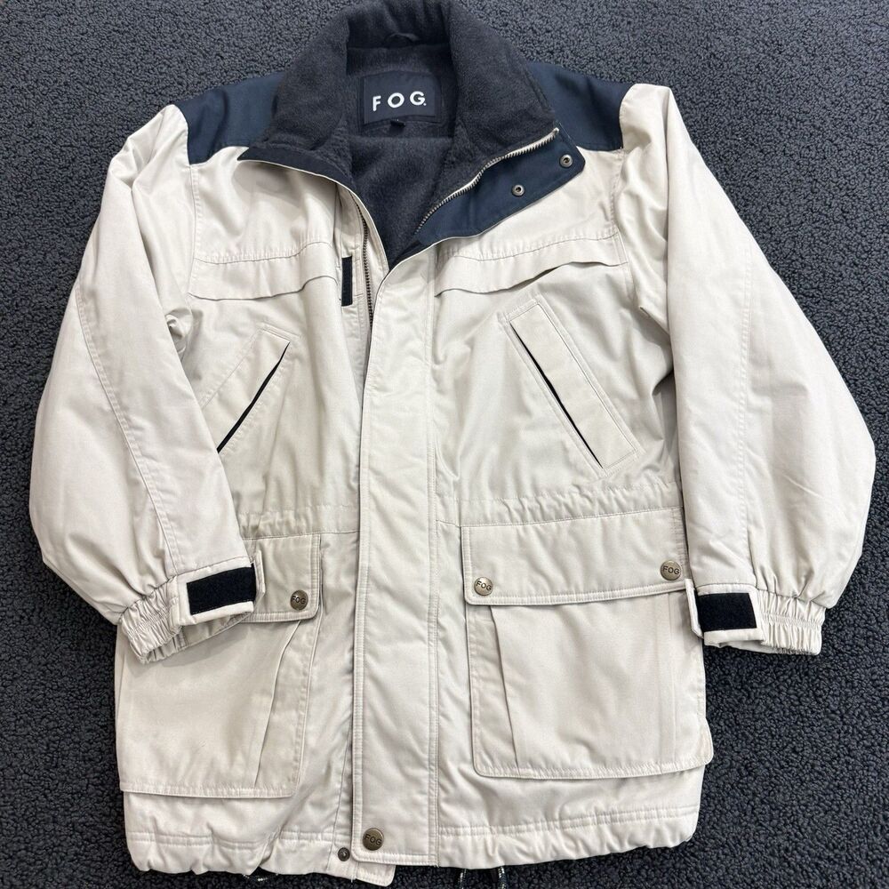 VTG London Fog Men's Large  Khaki Coat Peacoat Jacket